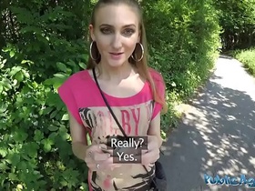 Public Agent Sexy Sporty Student Fucked in Public field